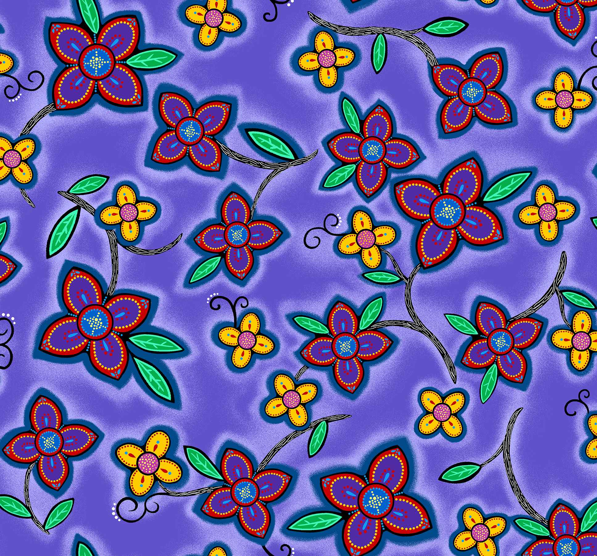 Keep_Us_Together_by__Loretta_Gould LG-0006M-Purple Indigenous fabrics by Itex Designs