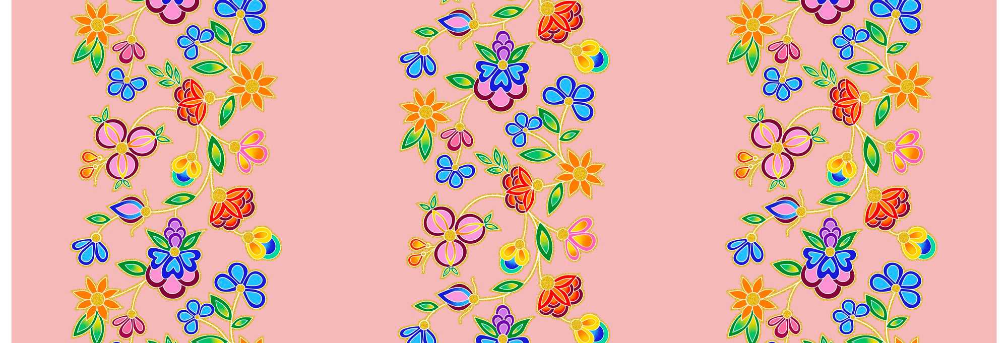 Koko_Blooms_by_Tamara_Malcolm TM-0004M-Cheyanne Pink Indigenous fabrics by Itex Designs