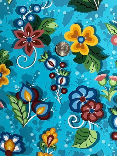 Native_Floral_3_by_Shannon_Gustafson SG-0003-Blue Indigenous fabrics by Itex Designs