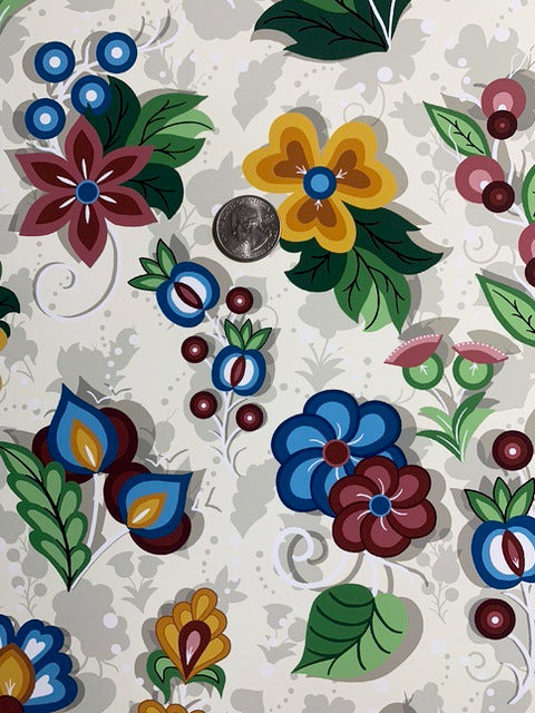 Native_Floral_3_by_Shannon_Gustafson SG-0003-Cream Indigenous fabrics by Itex Designs
