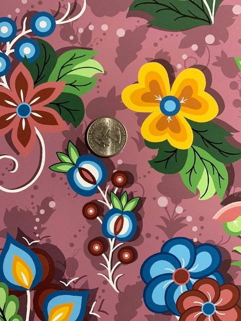 Native_Floral_3_by_Shannon_Gustafson SG-0003-Dusty Pink Indigenous fabrics by Itex Designs