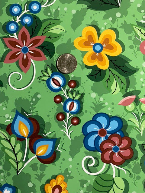 Native_Floral_3_by_Shannon_Gustafson SG-0003-Green Indigenous fabrics by Itex Designs