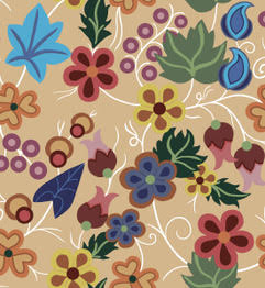 Native_Floral_by_Shannon_Gustafson SG-0001-Ivory Indigenous fabrics by Itex Designs