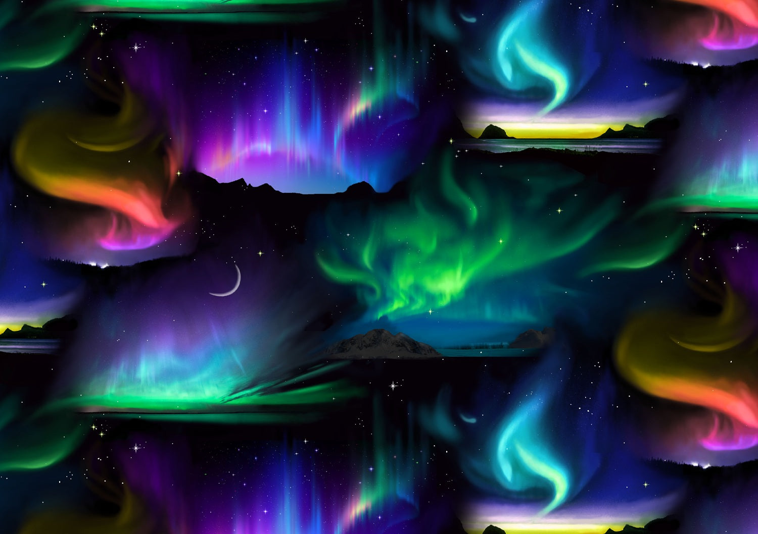 Polar_Bears EY-2101-2-1 Indigenous fabrics by Itex Designs