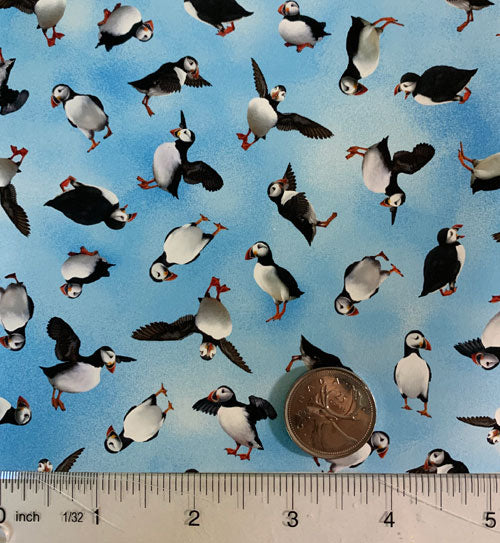Puffins EY-2102-3-1 Indigenous fabrics by Itex Designs