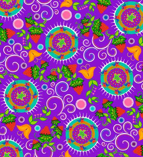 Revelation_Bright_by_Tracey_Metallic TMD-0001-Purple Indigenous fabrics by Itex Designs