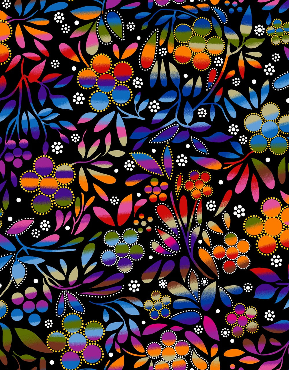 Sacred_Place_by_Betty_Albert BA-0009-Black Indigenous fabrics by Itex Designs