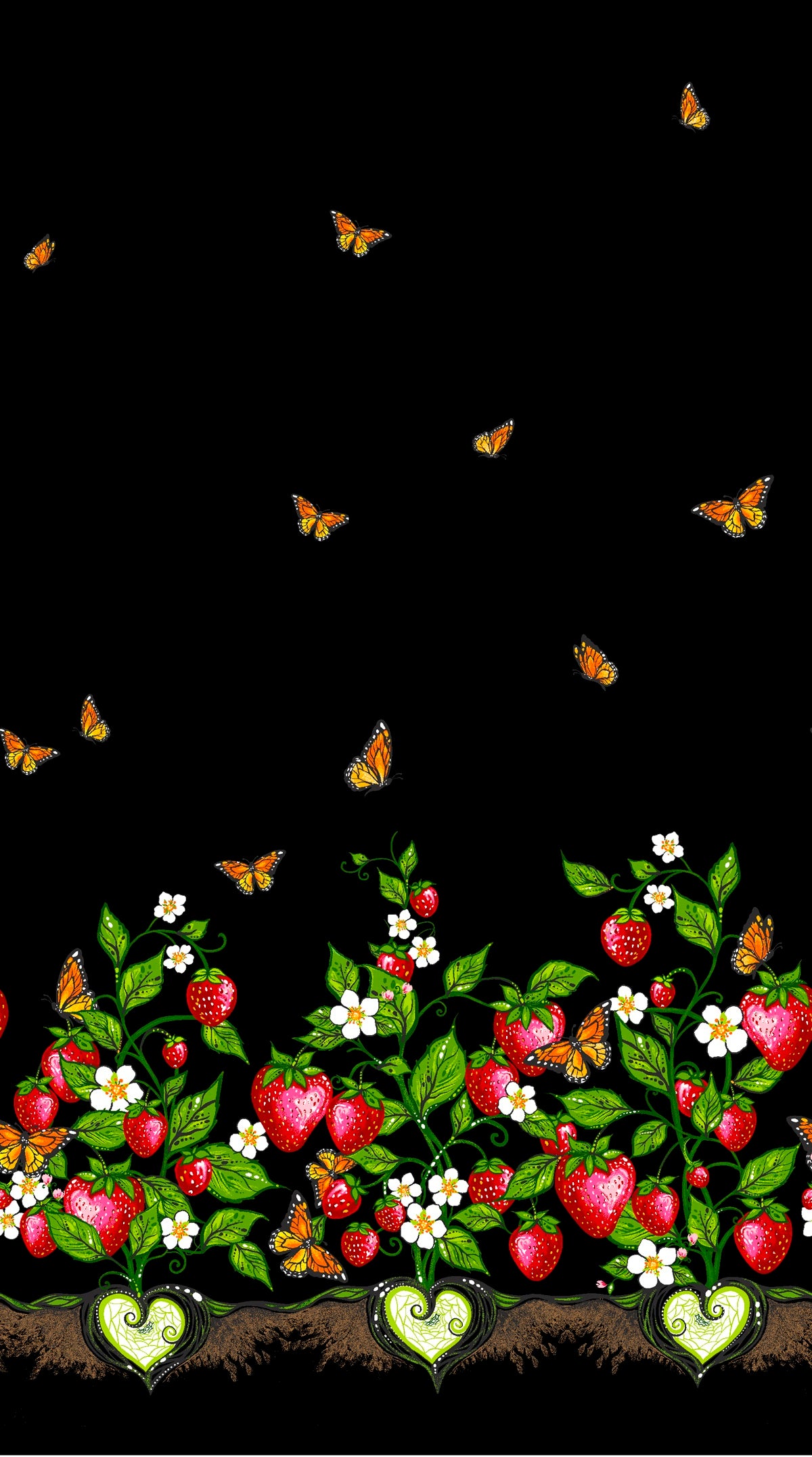 Strawberry_Dreamcatcher__by__Carla_Joseph CAJ-0006-Black Indigenous fabrics by Itex Designs