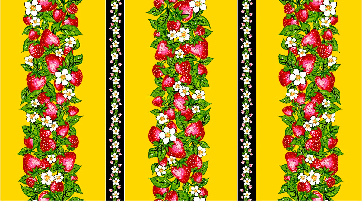 Strawberry_Dreamcatcher__by__Carla_Joseph CAJ-0007-Yellow Indigenous fabrics by Itex Designs