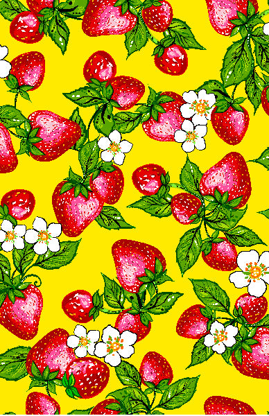 Strawberry_Dreamcatcher__by__Carla_Joseph CAJ-0008-Yellow Indigenous fabrics by Itex Designs