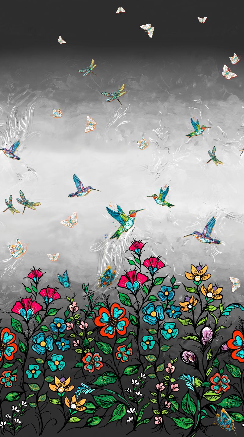 Tranquility_by_Carla_Joseph CAJ-00010D-Dk Grey Indigenous fabrics by Itex Designs