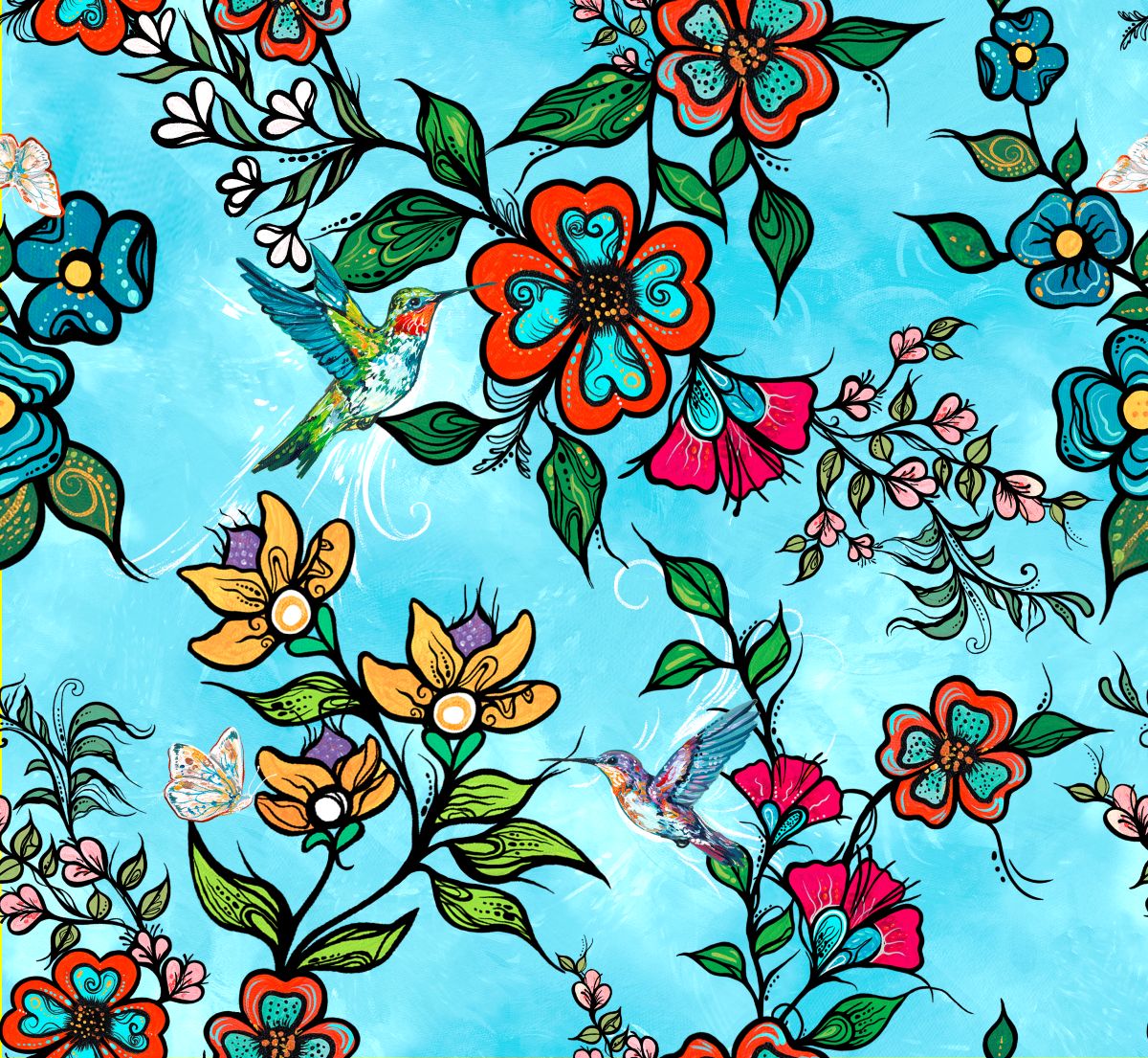 Tranquility_by_Carla_Joseph CAJ-00011D-Blue Indigenous fabrics by Itex Designs