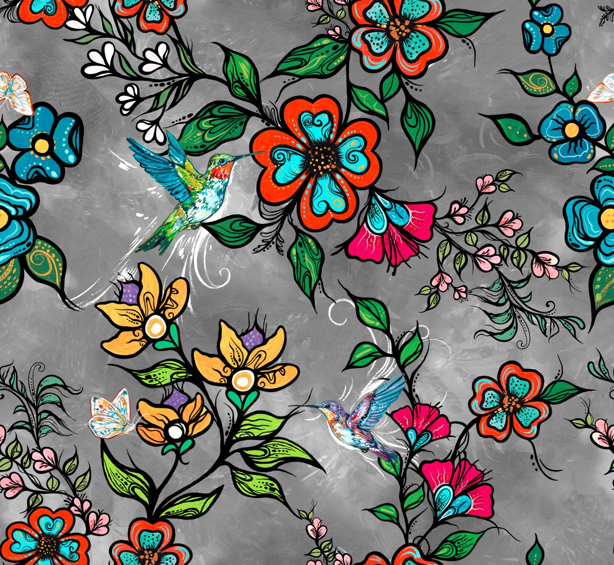 Tranquility_by_Carla_Joseph CAJ-00011D-Dk Grey Indigenous fabrics by Itex Designs
