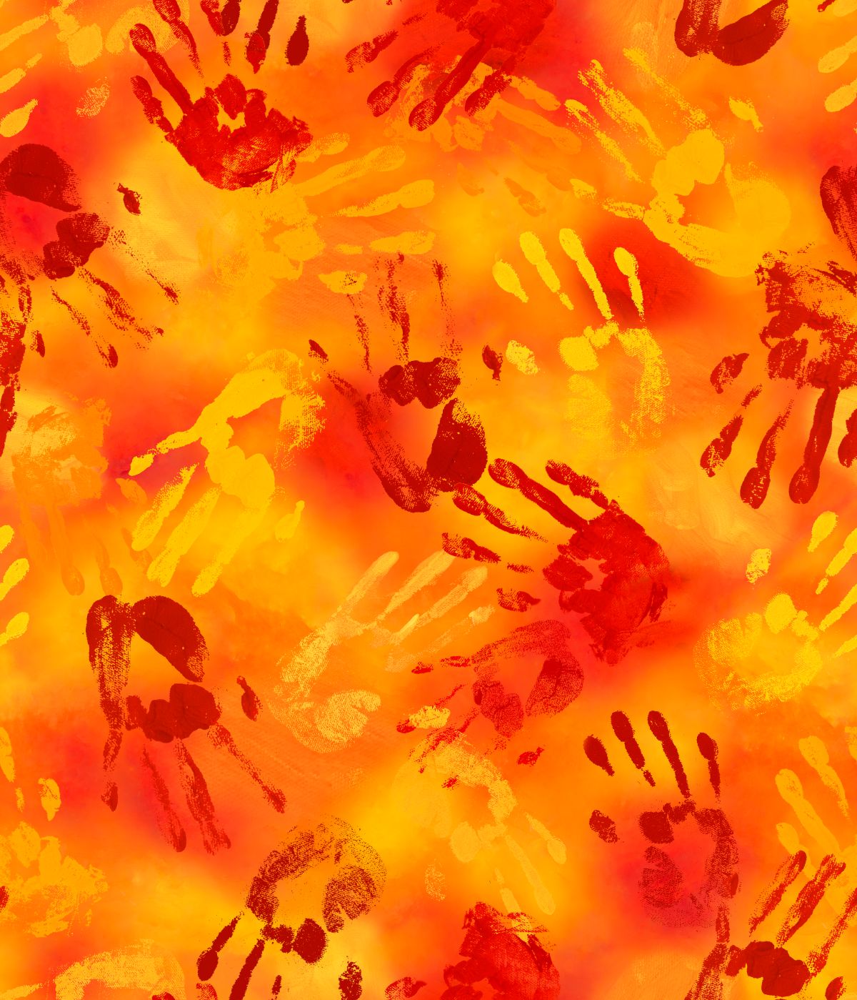 Tranquility_by_Carla_Joseph CAJ-00012D-Orange Indigenous fabrics by Itex Designs