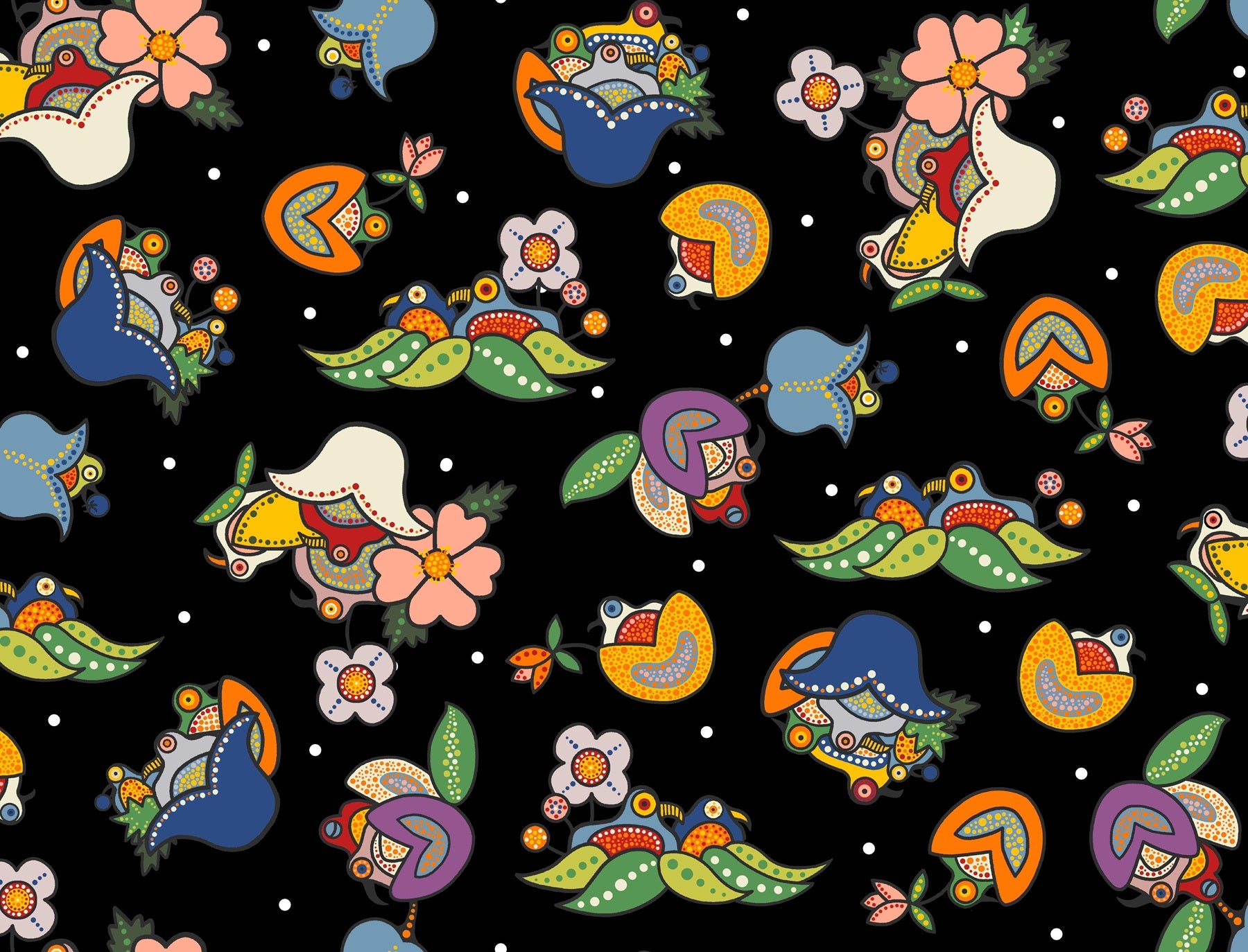 Tree_of_Life_by_Donna_the_Strange DTS-0002-Black Indigenous fabrics by Itex Designs