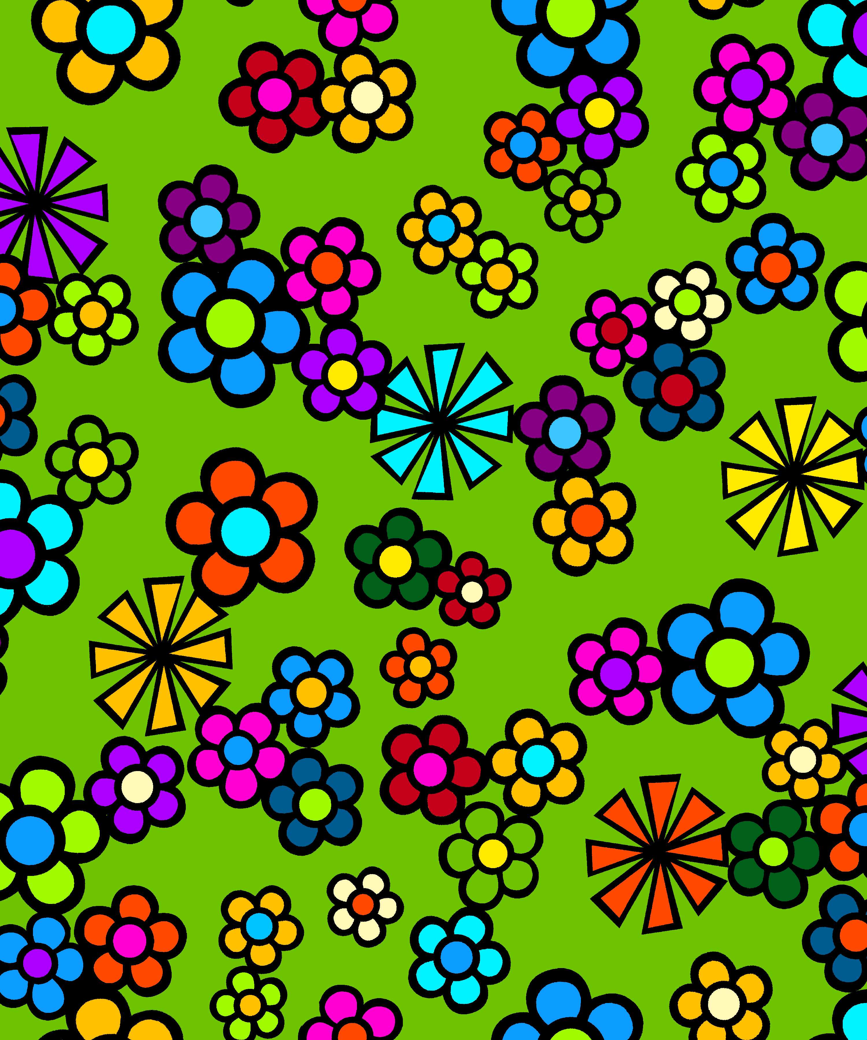 Yellowquill_Floral_by_Kevin_Peeace KP-0004-Green Indigenous fabrics by Itex Designs